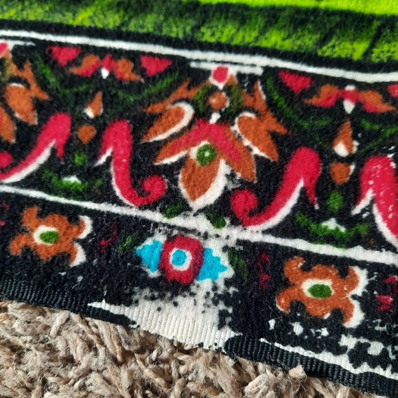 Vtg Velvet Wall Hanging Tapestry Rug Deer Elk 53x39 By Alden.T.C Made in Turkey - Picture 2 of 7